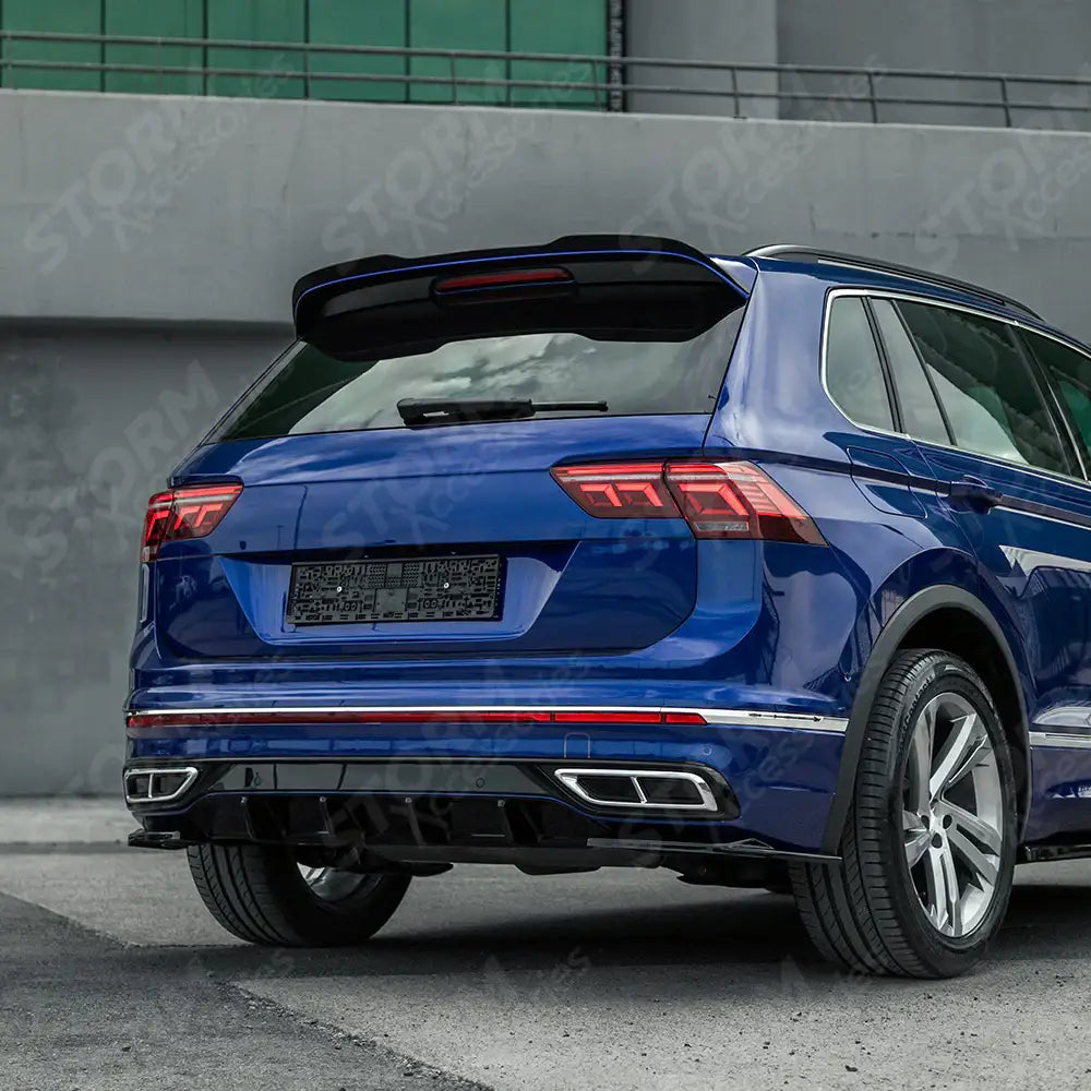 Rear Diffuser In Gloss Black For VW Tiguan R-Line 2020-2024