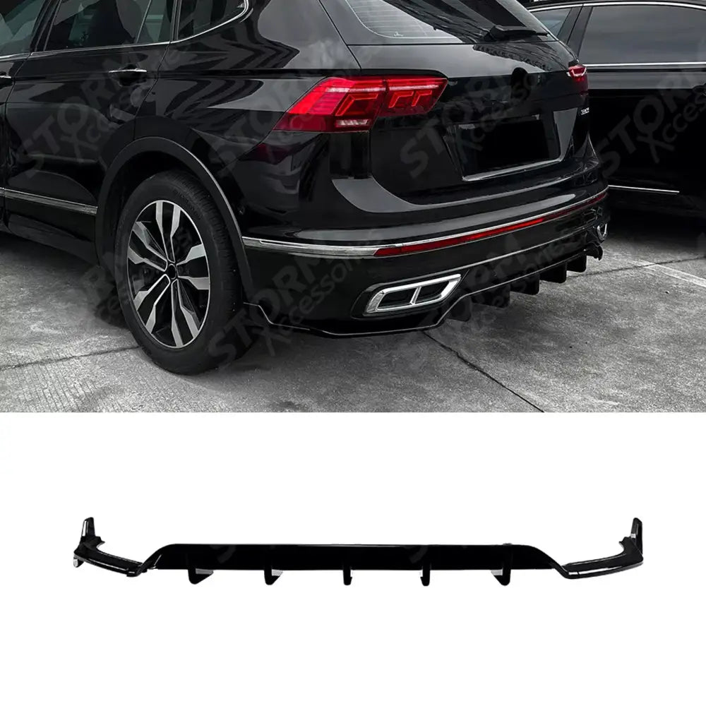 Rear Diffuser & Side Splitters For Volkswagen Tiguan MK2.5 2021-2023 R-Line