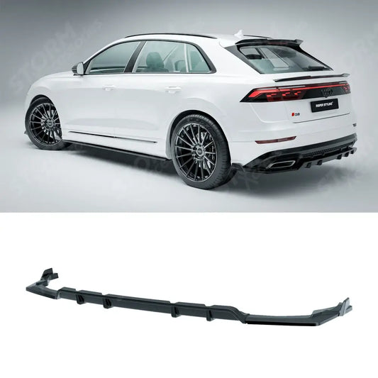 Rear Diffuser & Side Splitters In Gloss Black For Audi Q8 S Line 2023+