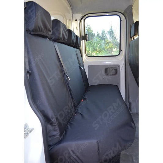 Rear Quad Seat Covers Black For Mercedes Sprinter Van 2006 Onward