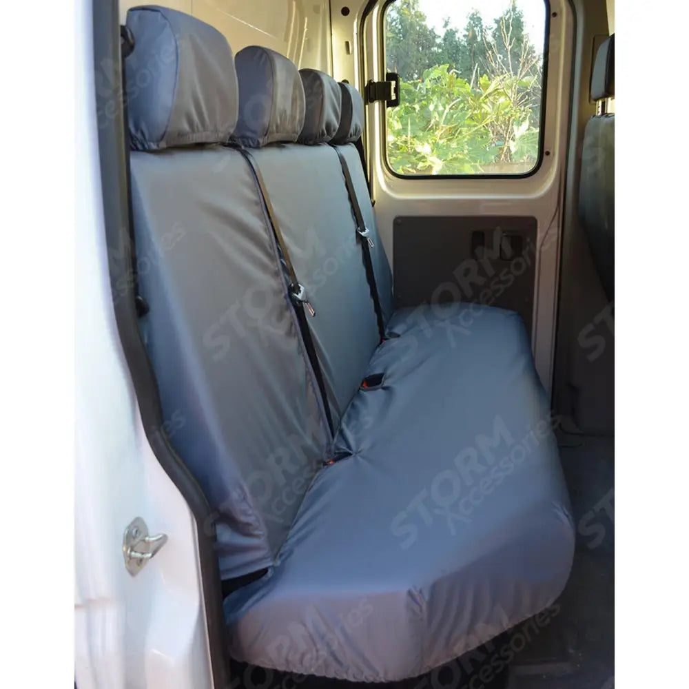 Rear Quad Seat Covers Grey For Mercedes Sprinter Van 2006 Onward