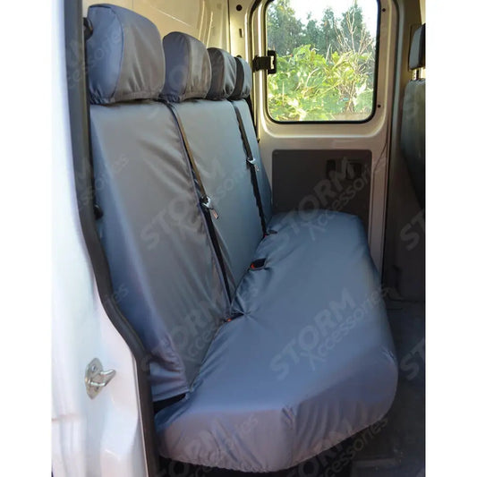 Rear Quad Seat Covers Grey For Mercedes Sprinter Van 2006 Onward