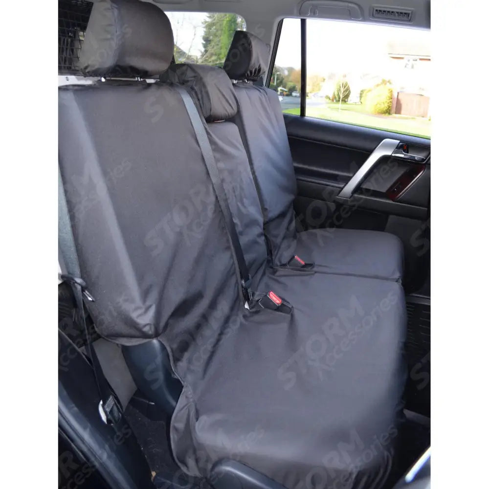 Rear Seat Covers Black- 5 Door For Toyota Land Cruiser - Landcruiser Lc150 - 2009 On