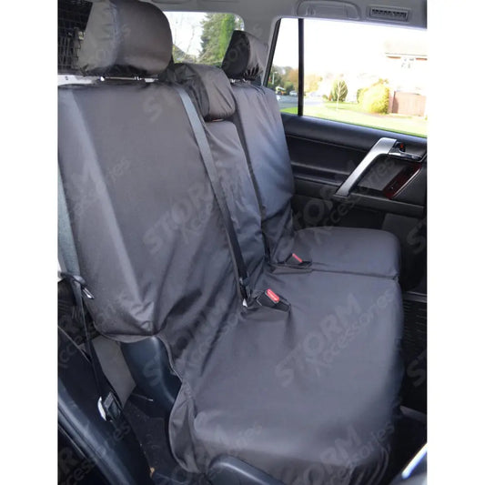 Rear Seat Covers Black- 5 Door For Toyota Land Cruiser - Landcruiser Lc150 - 2009 On