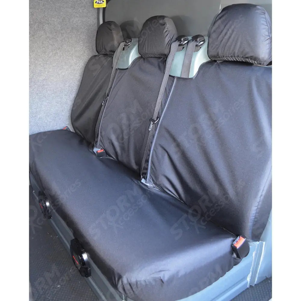 Rear Seat Covers Black For Ford Transit Van 2000-2013