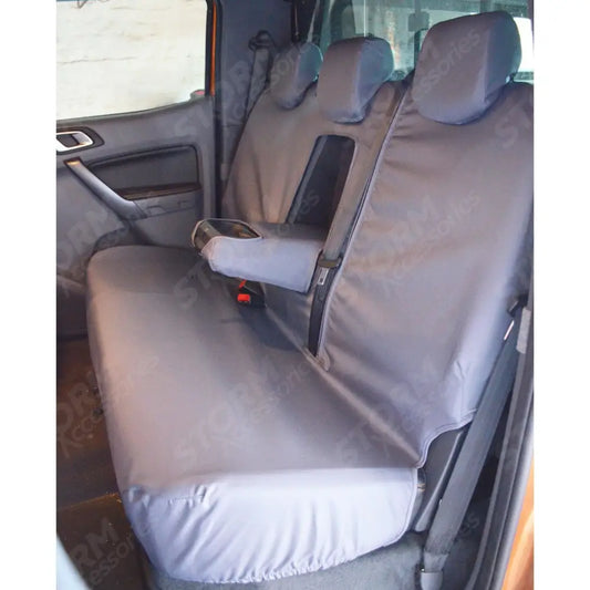 Rear Seat Covers Grey For Ford Ranger 2012-2022 Double Cab