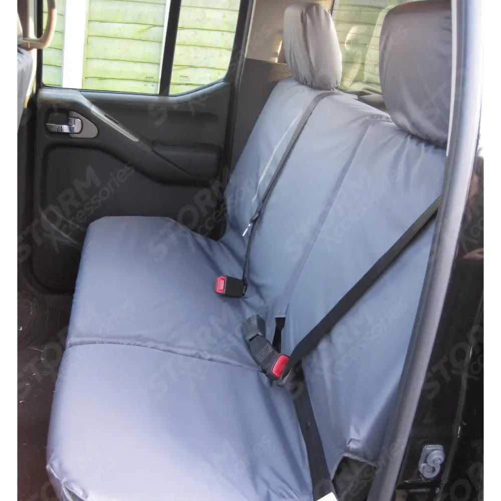 Rear Seat Covers Grey For Nissan Navara D40 2005-2016