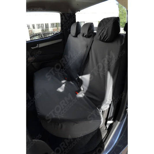 Rear Seat Covers No Armrest Black For Isuzu D-max 2012 - 2021