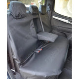 Rear Seat Covers With Armrest Black For Isuzu D-max 2012 - 2021