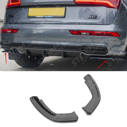 Rear Side Splitters / Audi Q5 S-Line MK2 2017-2020 Rear Side Splitters (2PCS) For Audi SQ5 MK2 2017-2020
