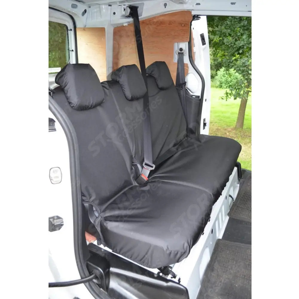 Rear Single And Double Passenger Seat Covers Black For Peugeot Partner Van 2008-2018