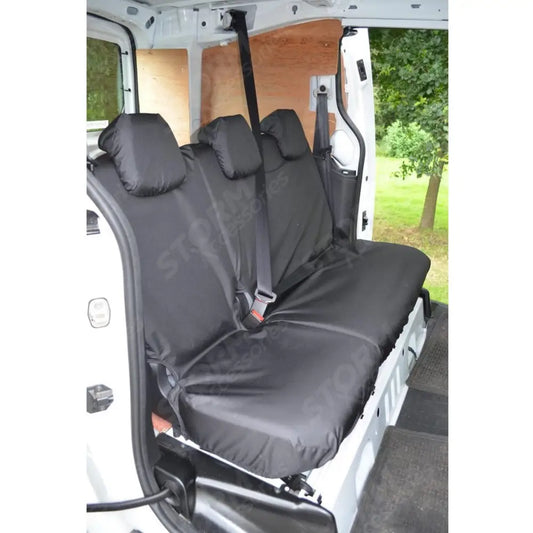Rear Single And Double Passenger Seat Covers Black For Peugeot Partner Van 2008-2018