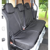 Rear Single And Double Seat Covers Black For Citroen Berlingo Van 2008-2018