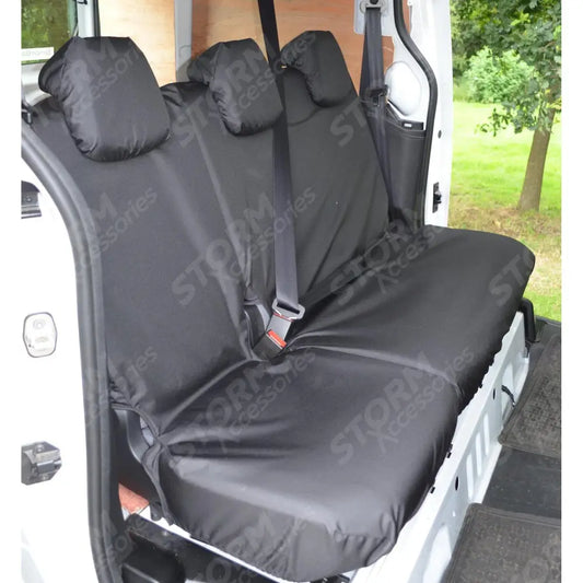 Rear Single And Double Seat Covers Black For Citroen Berlingo Van 2008-2018
