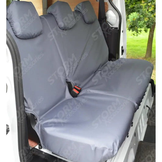 Rear Single And Double Seat Covers Grey For Citroen Berlingo Van 2008 - 2018