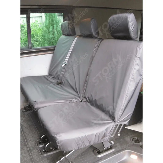 Rear Single Double Seat Covers Black For Vw Transporter T5 2003-2009