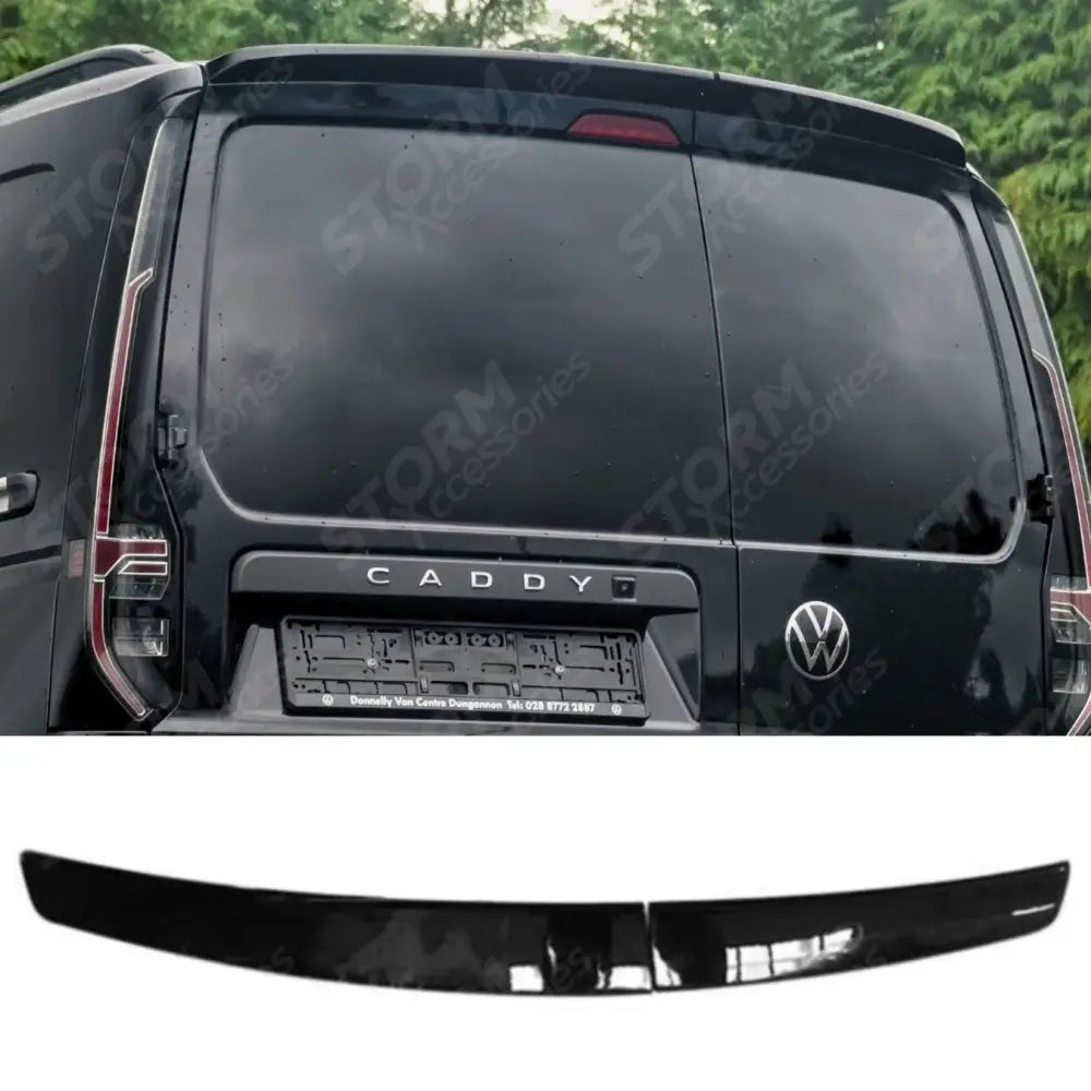 Rear Spoiler Barn Door In Gloss Black For Volkswagen Caddy Mk5 2021+