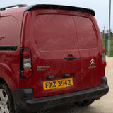 Rear Spoiler (Barn Doors) In Gloss Black For Citroen Berlingo 2008 On