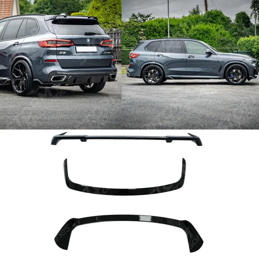 Rear Spoiler Black Knight In Gloss Black For Bmw X5 G05 2018-2022