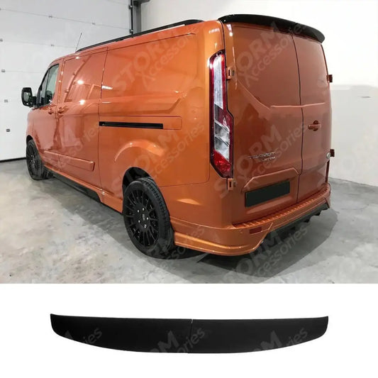 Rear Spoiler Gloss Black For Ford Transit Custom Barn Door 2012 - 2024