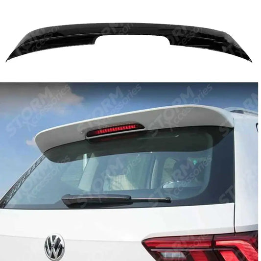 Rear Spoiler In Gloss Black V1 For Volkswagen Tiguan 2017 On