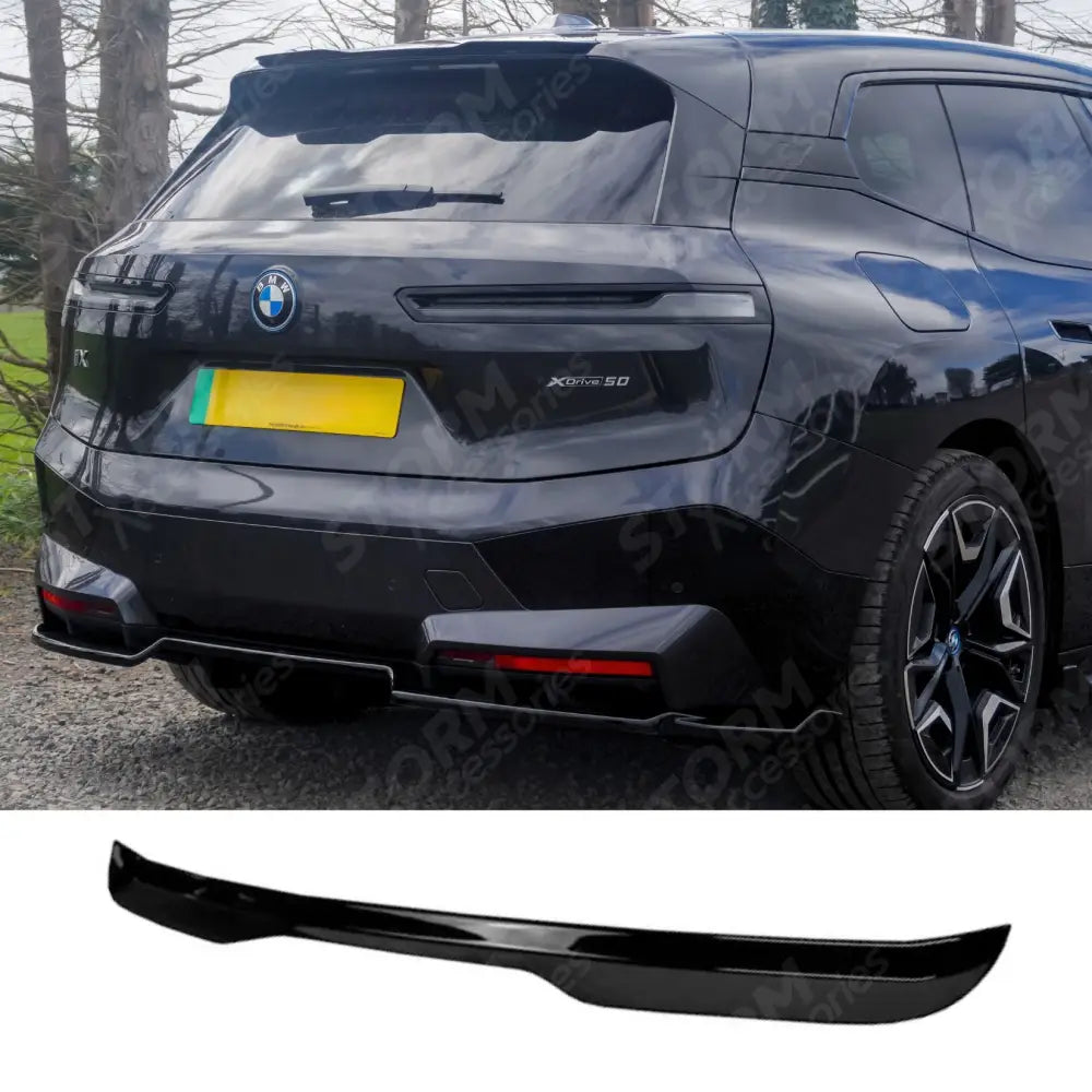 Rear Spoiler Lip In Gloss Black For BMW IX M-Pack I20 2019+