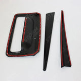 Rear Tailgate Door Handle Surround Trim Cover Black For Ford Ranger T6 2012-2022