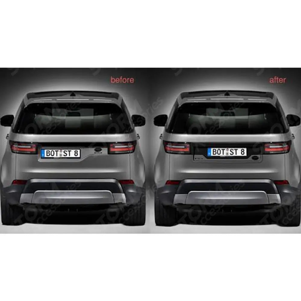 Rear Tailgate Number Plate Moulding St Look Gloss Black For Land Rover Discovery 5 2017-2021