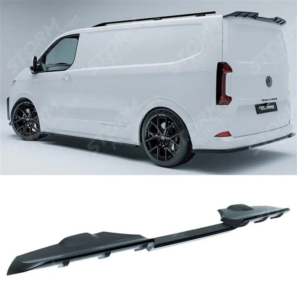 Rear Tailgate Spoiler In Gloss Black For Volkswagen Transporter T7 2023+