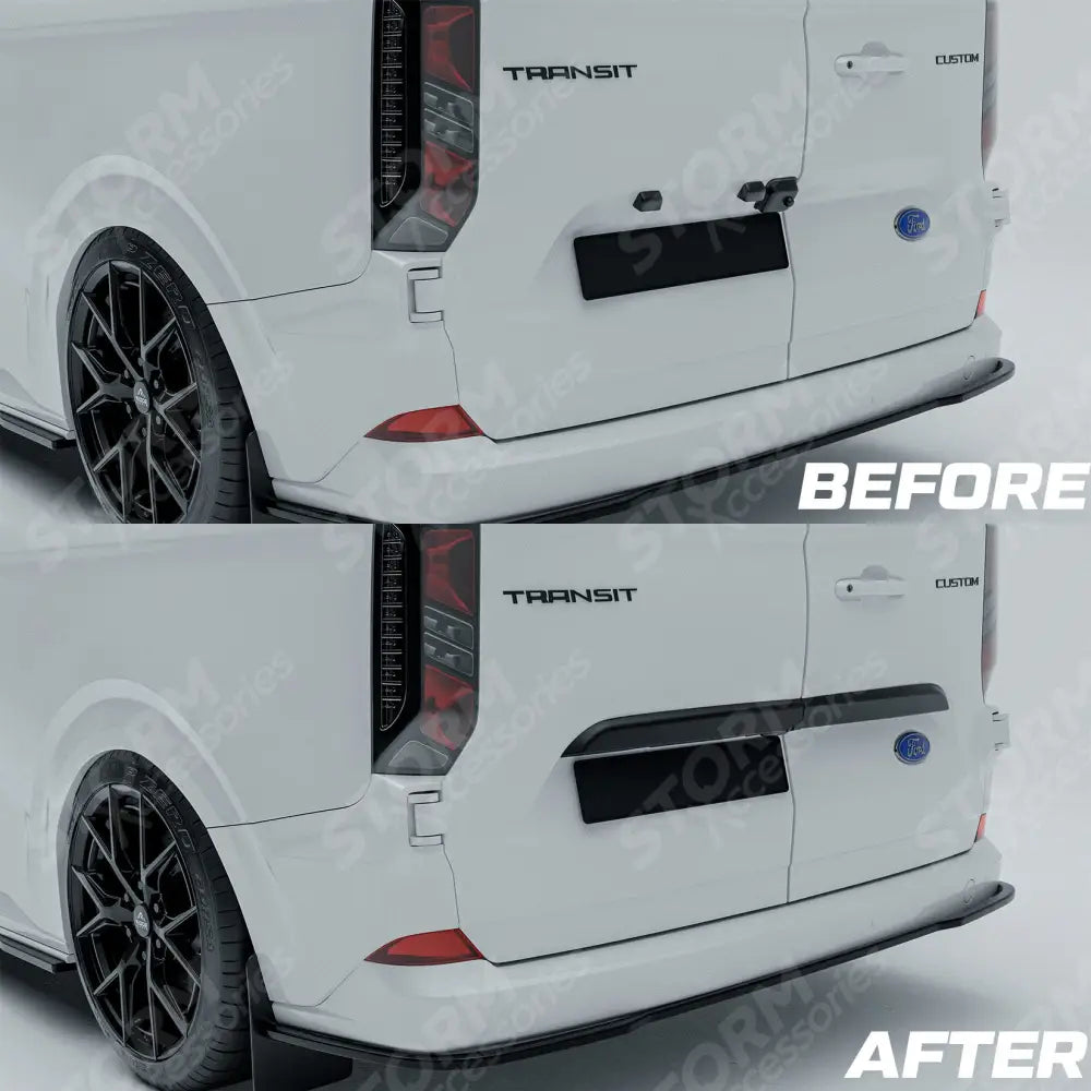 Rear Threshold Camera Cover In Gloss Black For Ford Transit Custom MK2 2024+