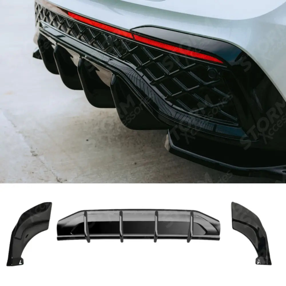 Rear Valance In Gloss Black For VW Tiguan R-Line MK3 2024 On