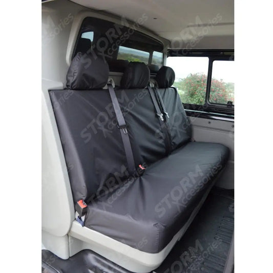 Renault Trafic 2001-2014 Crew Cab Rear Bench Seat Covers - Black
