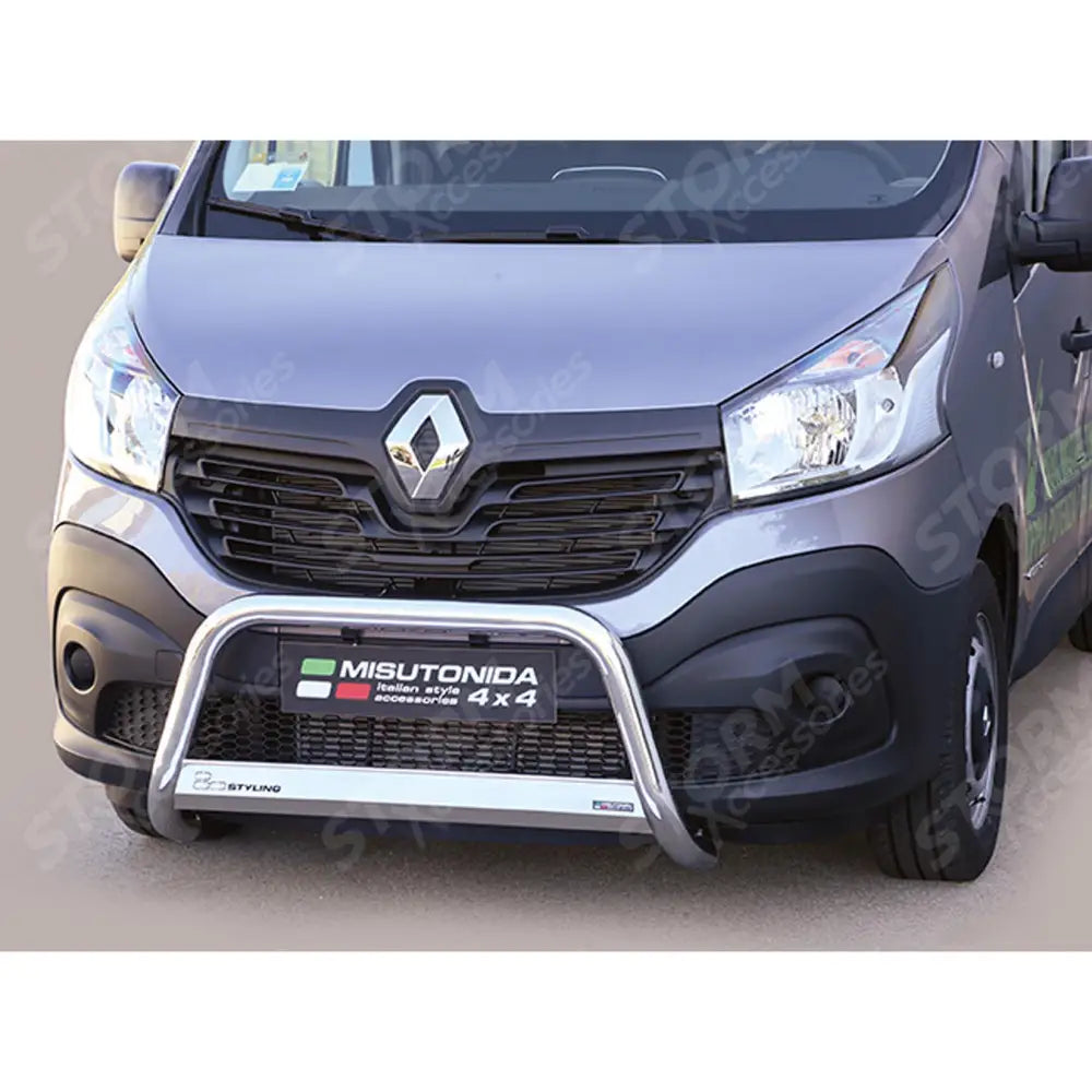 Renault Trafic 2014 On Misutonida Eu Approved Front A-bar - 63mm - Stainless Finish
