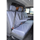 Renault Trafic 2014 On - Vauxhall Vivaro 2014-2019 Crew Cab Rear 3-seater Seat Covers - Grey