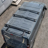 Renault Trafic - Vauxhall Vivaro 2014 On - Ridgerack Roof Rack V2 - 3 Bars Style In Black