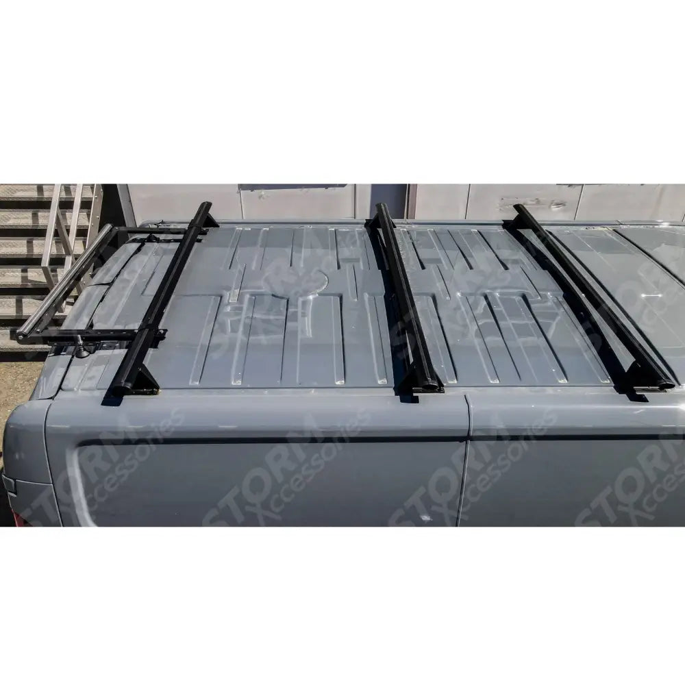 Renault Trafic - Vauxhall Vivaro 2014 On - Ridgerack Roof Rack V2 - 3 Bars Style In Black