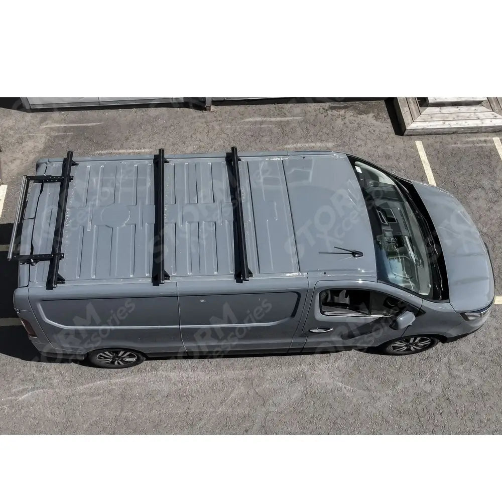 Renault Trafic - Vauxhall Vivaro 2014 On - Ridgerack Roof Rack V2 - 3 Bars Style In Black