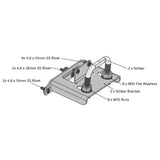 Replacement Egr Aluminium Tonneau Cover F-Type Lock Striker Kit