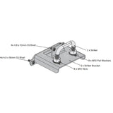 Replacement Egr Aluminium Tonneau Cover H-Type Lock Striker Kit