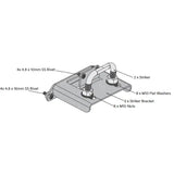Replacement Egr Aluminium Tonneau Cover H-Type Lock Striker Kit