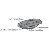 Replacement Egr Aluminium Tonneau Cover T-Handle Install Kit
