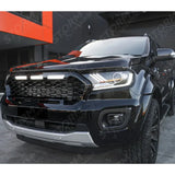 Replacement Grill With LED'S In Gloss Black - Mesh Style For Ranger T6 2016-2019