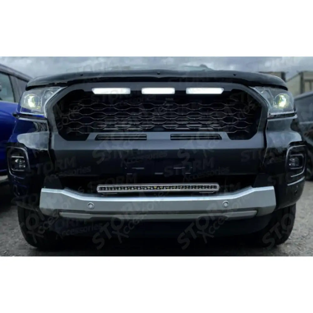 Replacement Led Grill Mesh Black For Ford Ranger T6 2019-2022- Wildtrak