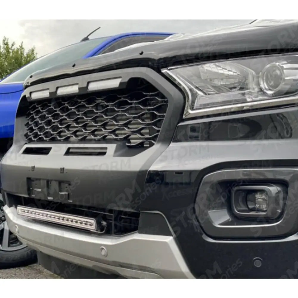 Replacement Led Grill Mesh Black For Ford Ranger T6 2019-2022- Wildtrak