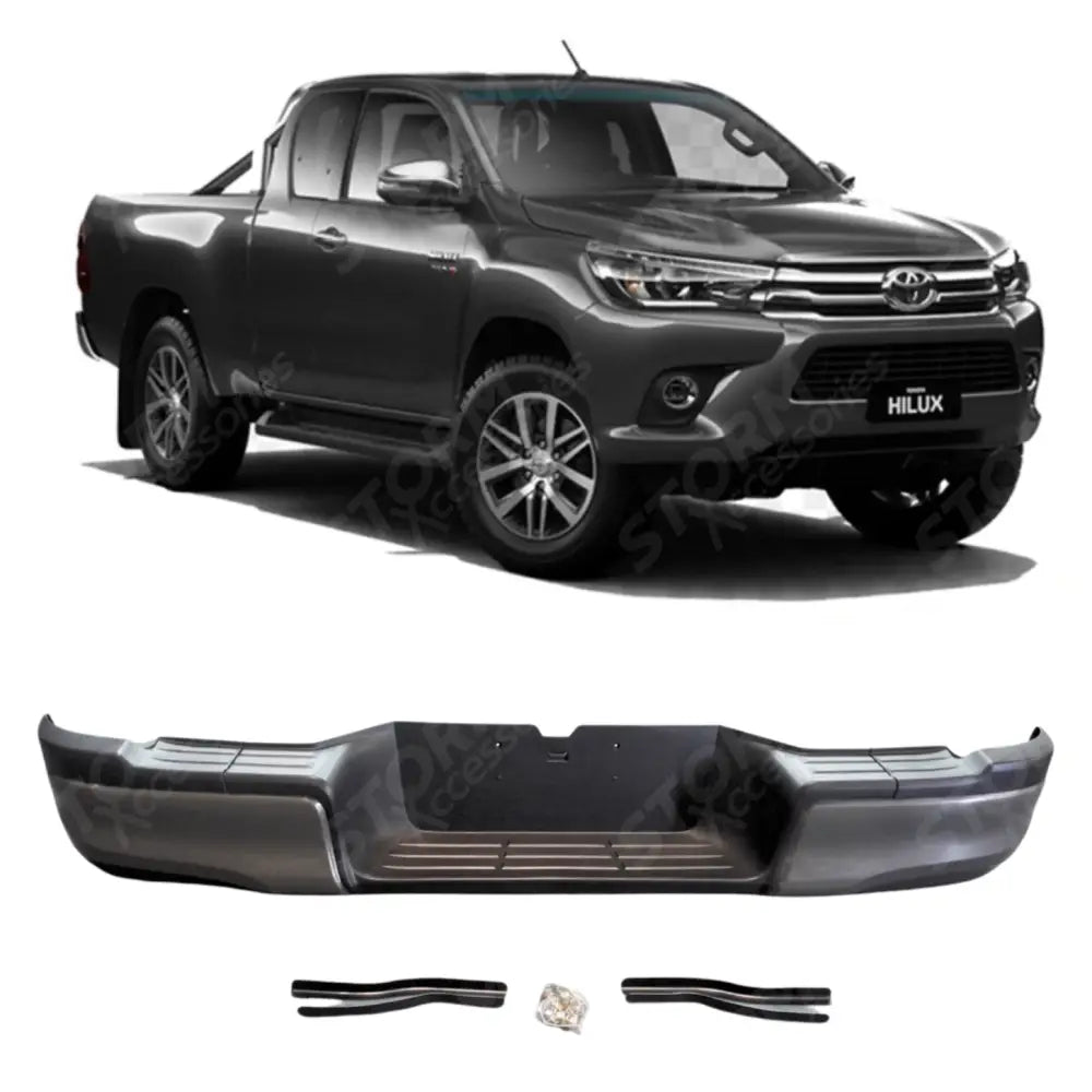 Replacement Rear Bumper Grey For Toyota Hilux 2016-2026