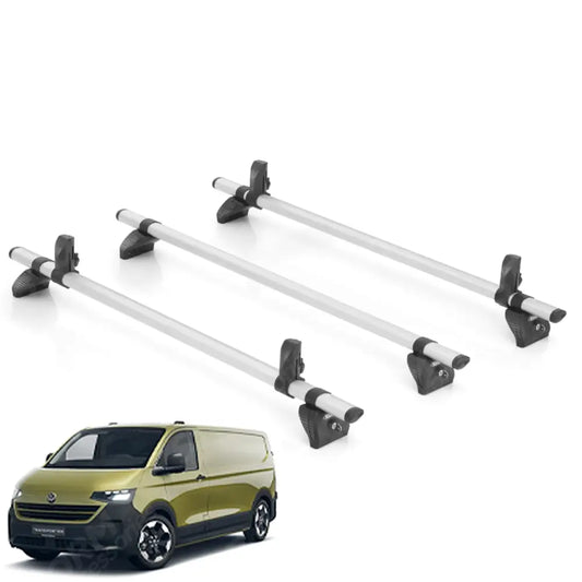 Rhino KammBar Pro 3 Bar Van Roof Bar System For Volkswagen Transporter T7 2024 On