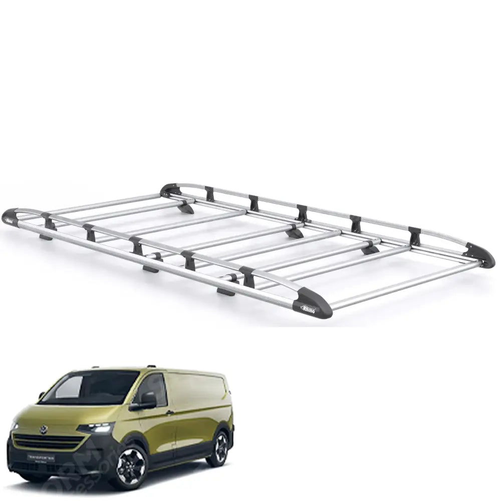 Rhino KammRack Aluminium Van Roof Rack - Volkswagen Transporter T7 2024 On LWB Low Roof (L2H1) Twin Rear Doors