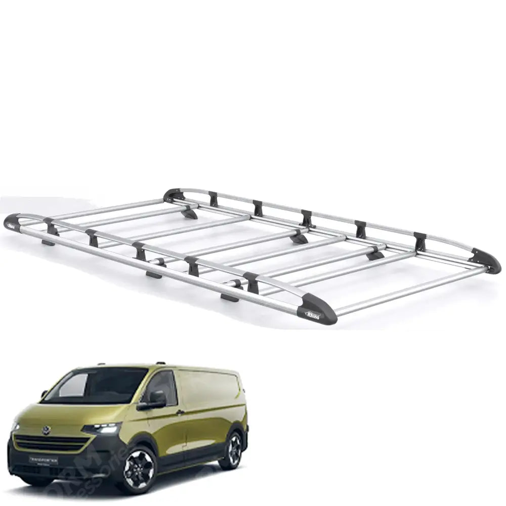Rhino KammRack Aluminium Van Roof Rack - Volkswagen Transporter T7 2024 On SWB Low Roof (L1H1) Tailgate Rear Door