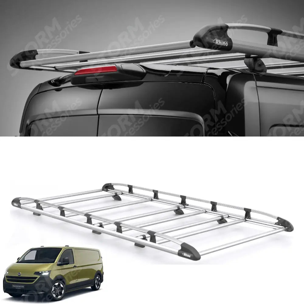 Rhino KammRack Aluminium Van Roof Rack - Volkswagen Transporter T7 2024 On SWB Low Roof (L1H1) Twin Rear Doors