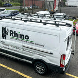 Rhino KammRack Black Aluminium Van Roof Rack For Ford Transit 2014 On LWB Medium Roof (L3H2)